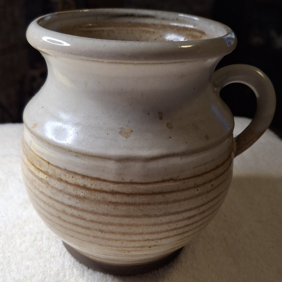 Rustic Cream and Brown Ceramic Jug - Picture 1 of 6